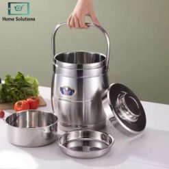 Alternative view of Stainless Steel Thermal Lunch Box – Bento Style Food Container with Lid