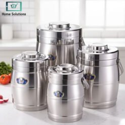 Stainless steel thermal bento lunch box with lid – insulated food container for hot meals