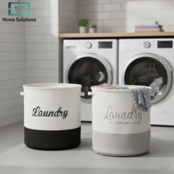 Multi-functional foldable thick fabric laundry basket 35×40cm round design