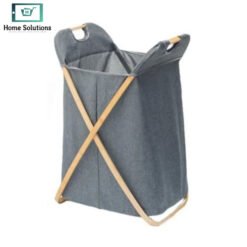 Alternative view of Bamboo Folding Laundry Hamper Basket with Handles