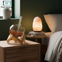 Alternative view of Double-Walled Lunar Glass Cup 250ml – Borosilicate Glass with Wooden Stand