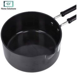 Alternative view of Indian Saucepan Steamer Pot with Handle Hard Anodized