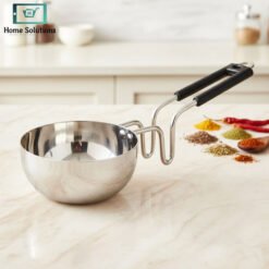 Alternative view of Indian Tadka Pan Vaghar with Bakelite Grip Handle - Silver