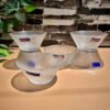 “Delisoga Set of 6 Clear Glass Serving Bowls – 4.5 Inches with Elegant Dotted Design”