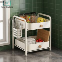 Alternative view of Binca Two-Tier Kitchen Countertop Organizer Rack – Space Saving Storage