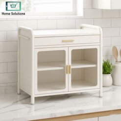 Alternative view of Binca Luxe Counter Cabinet – Modern Storage Cabinet with Glass Doors