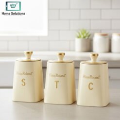 HausRoland Luxe Trio White canister set