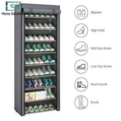 Dustproof Shoe Rack 10-Layer – Space-Saving Fabric Shoe Cabinet & Modern Storage Organizer 17 show 1 - Home Solutions