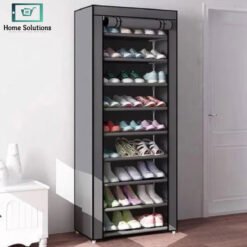 Alternative view of Dustproof Shoe Rack 10-Layer – Space-Saving Fabric Shoe Cabinet & Modern Storage Organizer