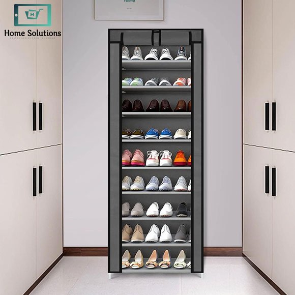 Dustproof Shoe Rack 10-Layer – Space-Saving Fabric Shoe Cabinet & Modern Storage Organizer 8 Dustproof Shoe Rack 10-Layer – Space-Saving Fabric Shoe Cabinet & Modern Storage Organizer - Image 6