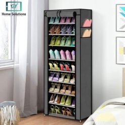 Dustproof Shoe Rack 10-Layer – Space-Saving Fabric Shoe Cabinet & Modern Storage Organizer 18 show 9 - Home Solutions