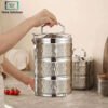 Luxury stainless steel diamond pattern lunch box
