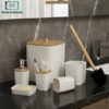 :Premium Quality 6Pcs Bathroom Set White