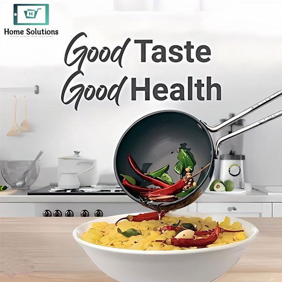 Indian Tadka Pan Vaghar with Bakelite Grip Handle 6 Indian Tadka Pan Vaghar with Bakelite Grip Handle - Image 4