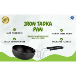 Indian Tadka Pan Vaghar with Bakelite Grip Handle 12 tadka pan 4 1 - Home Solutions