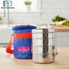 Indian Tiffin Lunch Box with Hot Bag – 4-Tier Stainless Steel