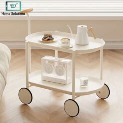 2 tier coffee and tea serving trolley