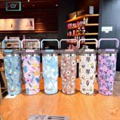 Sitarayuri Floral Tumbler Stainless Steel Insulated 900ML
