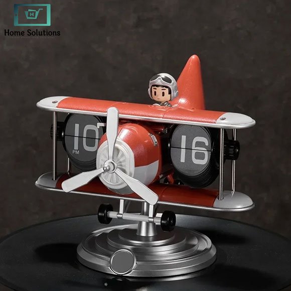 Airplane Flip Clock – Retro Auto-Flip Desk Timepiece 5 Airplane Flip Clock – Retro Auto-Flip Desk Timepiece - Image 4