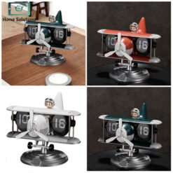 Airplane Flip Clock – Retro Auto-Flip Desk Timepiece 13 Air clock 5 - Home Solutions