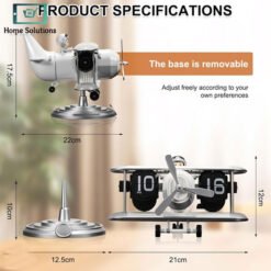 Airplane Flip Clock – Retro Auto-Flip Desk Timepiece 14 Air clock 6 - Home Solutions