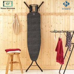 Brasiana Ironing Board with Iron Rest Heavy Duty Foldable