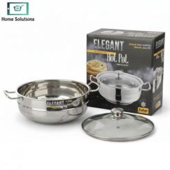 Elegant Insulated Stainless Steel Hotpot with Glass Lid