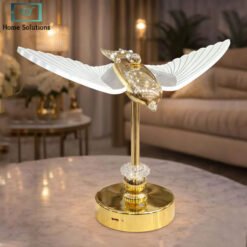 Golden Crystal Bird Electric Lamp - Luxury Decorative Bedside & Living Room Light