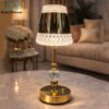 Golden Fancy Table Electric Lamp - Luxury Decorative Bedside & Living Room Light