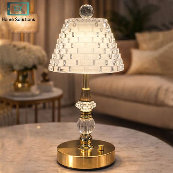 Golden Fancy Table Electric Lamp - Luxury Decorative Bedside & Living Room Light 3 Golden Fancy Table Electric Lamp - Luxury Decorative Bedside & Living Room Light