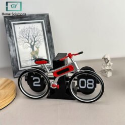 Vintage Bicycle Flip Digital Folding Clock for desk and home décor