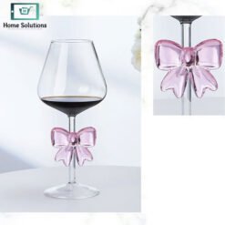 Alternative view of Pink Bow Wine Glass Goblet 1Piece – Champagne Style