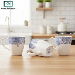 Bone gold mug set pack of 6 ceramic tea mugs