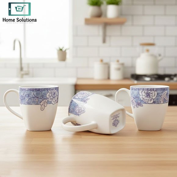 Bone Square Mug Set – Pack of 6 3 Bone gold mug set pack of 6 ceramic tea mugs