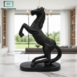 Alternative view of Luxury Horse Sculpture Abstract Rearing Black Decor Statue