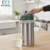 stainless steel airpot thermos 3l glass lined pump vacuum flask