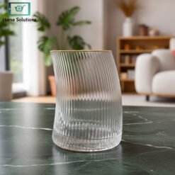 Alternative view of Crystal Cocktail Curve Glass Set of 6 – Small with Gold Rim