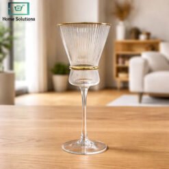 Alternative view of Crystal Goblet Glass Set of 6 – Golden Champagne