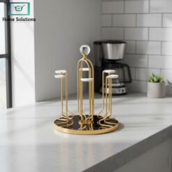 glass stand for holding and organizing drinking glasses for kitchen and dining use