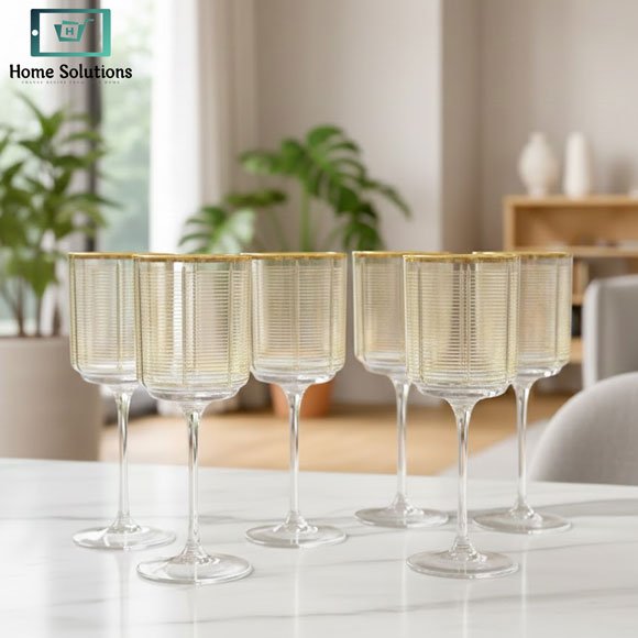 Crystal Goblet Glass Set of 6 3 Crystal Goblet Glass Set of 6 – elegant clear crystal stemware