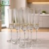 Crystal Crystal flutes Glass Set of 6