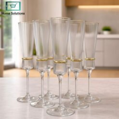 Crystal Crystal flutes Glass Set of 6