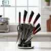 8-Piece Knife Set with Kitchen Scissors and Organizer