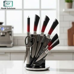 8-Piece Knife Set with Kitchen Scissors and Organizer