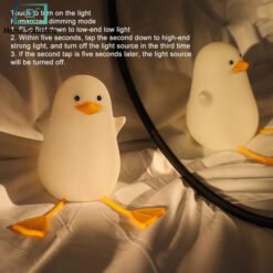 Cute Duck Rechargeable Silicone Night Lamp 14 lamps 2 - Home Solutions