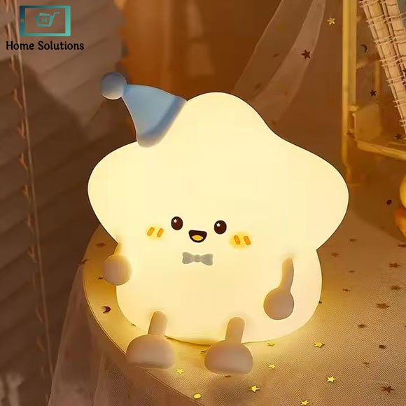 Cute Star Rechargeable Silicone Night Lamp 3 panda Rechargeable Silicone Night Lamp