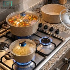 Alternative view of Falez Granite Non-Stick Casserole Pot with Glass Lid