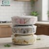 Melamine chapati box roti container hotpot serving box with cover lid