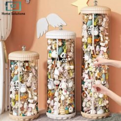 toy storage box with zipper for stuffed animals and kids toys organization