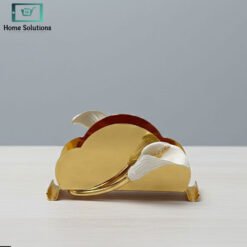 Golden Tissue Holder Elegant Napkin & Paper Towel Stand